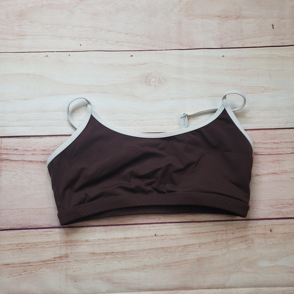MUSERA‎ SPORT Sports Bra Womens M Brown Lightly Lined Removable Pads Wireless